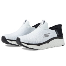 Skechers Dames Hands Free Slip-Ins Max Cushioning Elite-Smooth Transition Sneakers, Wit/Zwart, 8.5