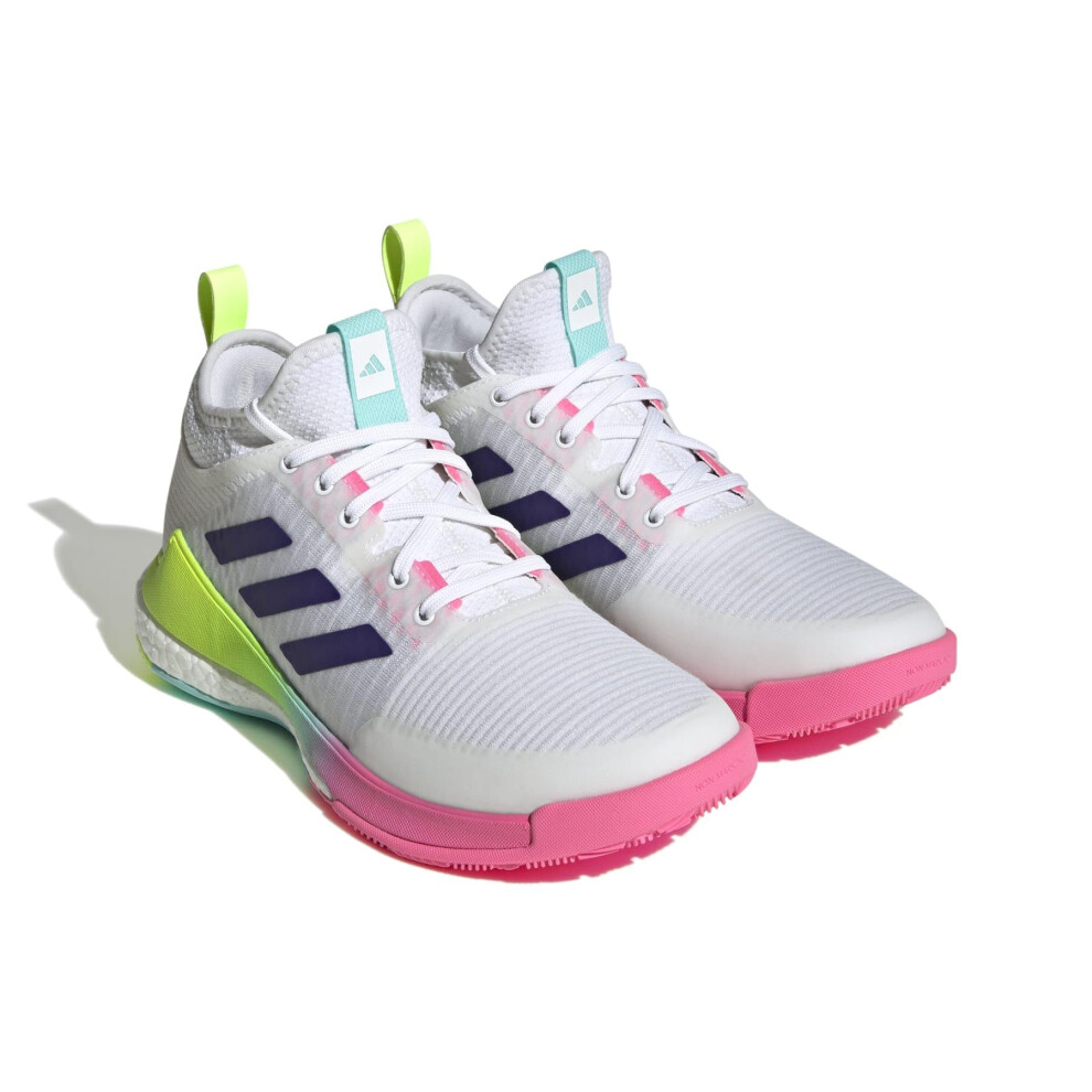 adidas Women's Crazyflight Mid Sneaker  White/Team Collegiate Purple/F