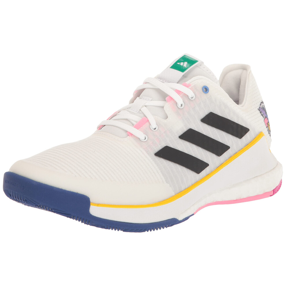 adidas Women's Crazyflight Sneaker  White/Core Black/Core Black  5.5