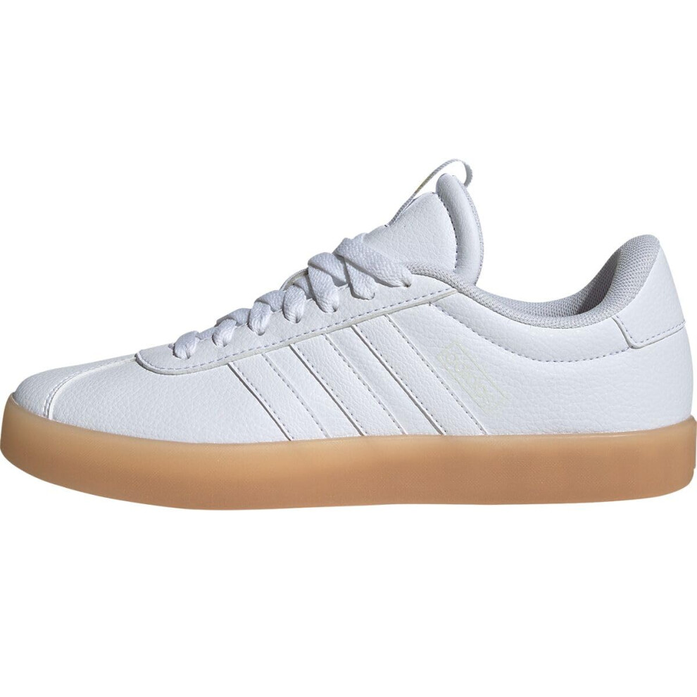 adidas Women's VL Court 3.0 Sneaker  White/White/Gum  8