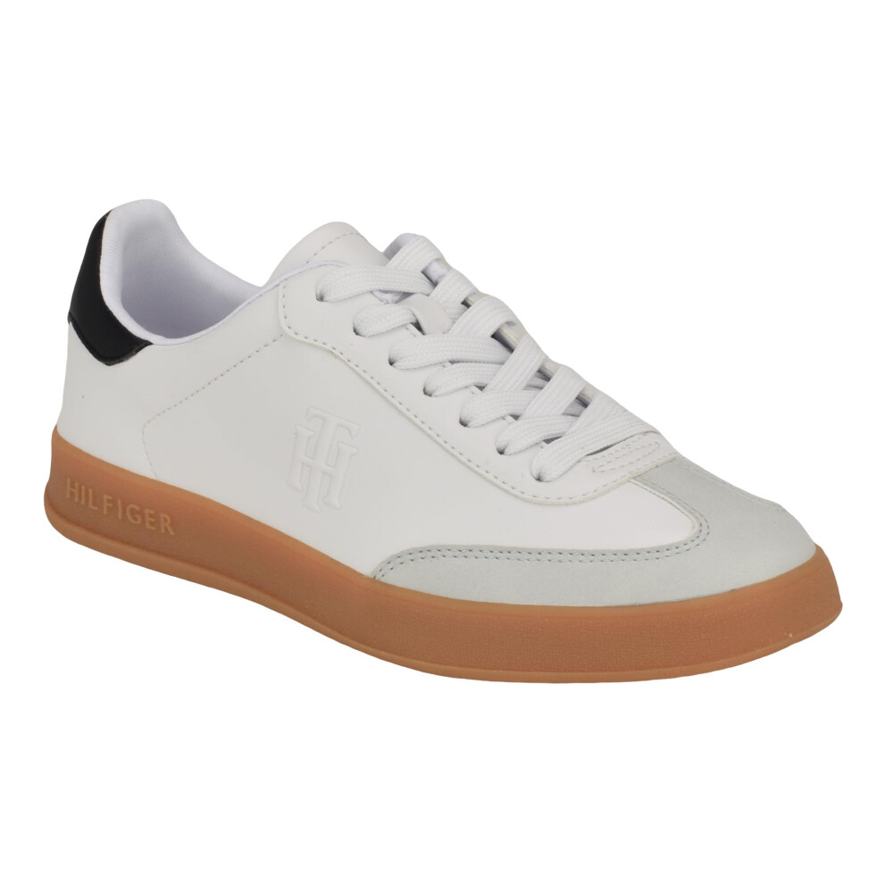 Tommy Hilfiger Women's SARHLI Sneaker  White/Black 001  7