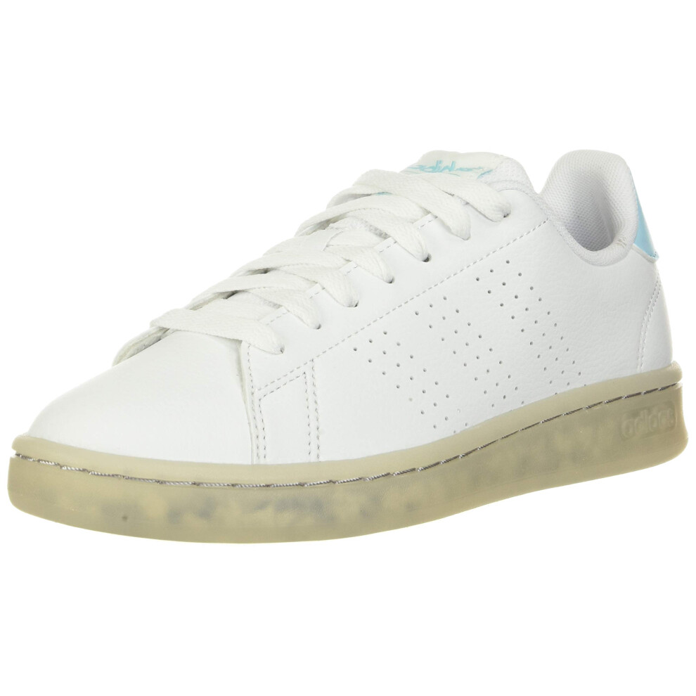 adidas Women's Advantage Eco Sneaker  White/White/Hazy Sky  8