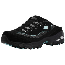 Skechers Női D'Lites Slip-On Mule Sneaker Fekete/Akvamarin 8 Széles
