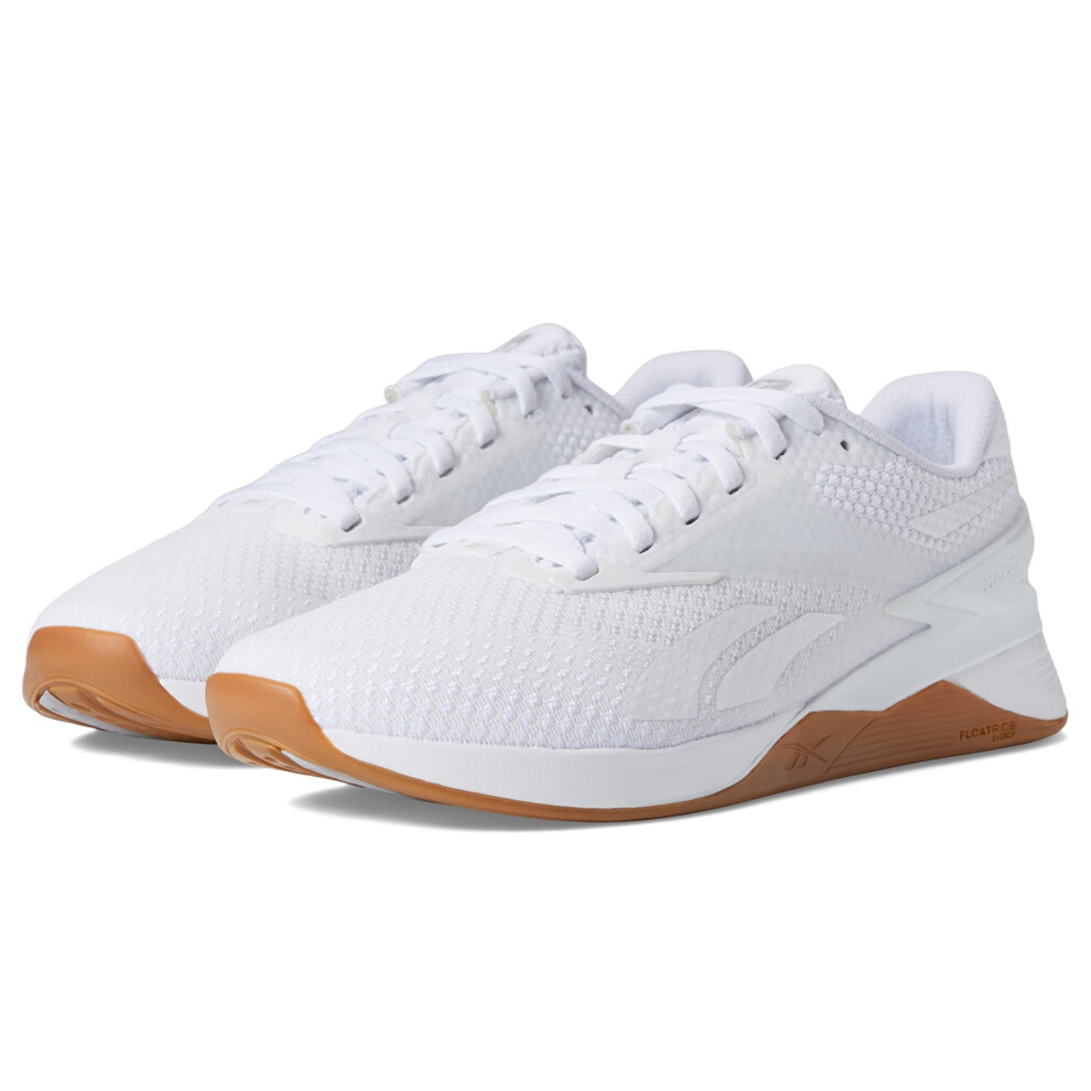 Reebok Women's Nano X3 Sneaker  Footwear White/Cold Grey Rubber Gum  8