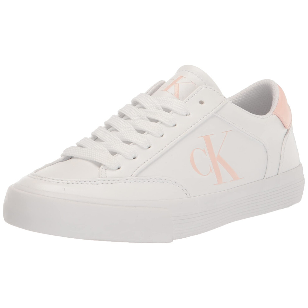 Calvin Klein Women's COBEE Sneaker  White/Pink 141  7