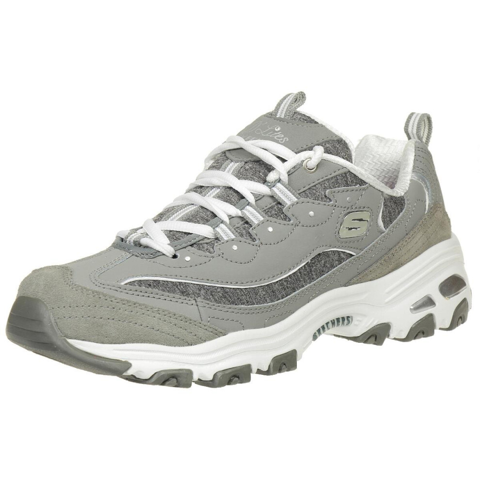 Skechers womens D'lites Me Time Fashion Sneaker  Grey  8.5 US