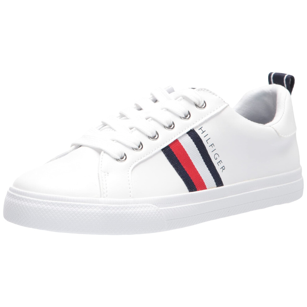 Tommy Hilfiger Women's Landon Sneaker  White Multi Ii  7.5