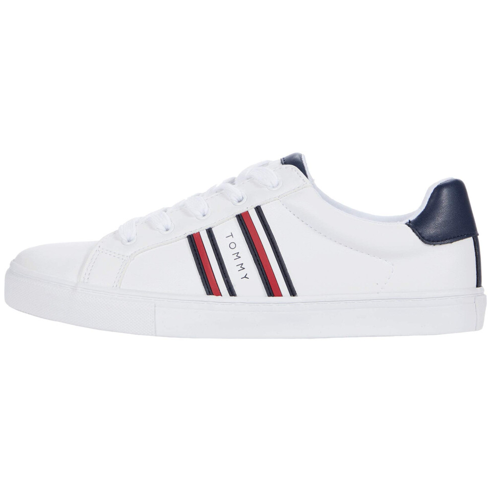 Tommy Hilfiger Women's Lendon Sneaker  White/Navy  7.5