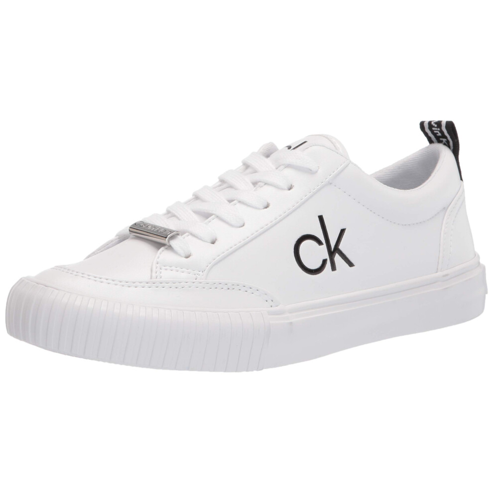 Calvin Klein Women's LARISS Sneaker  White 142  7.5