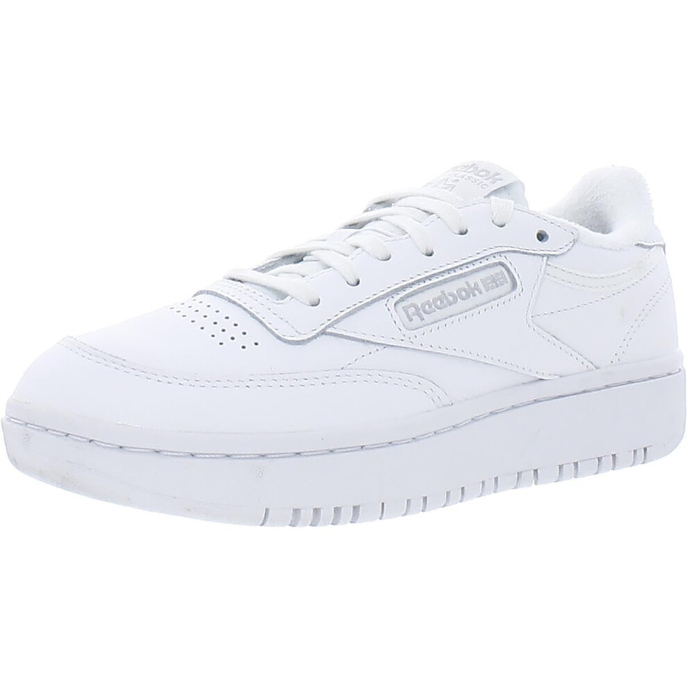 Reebok Women's Club C Double Sneaker  White/Cold Grey  6