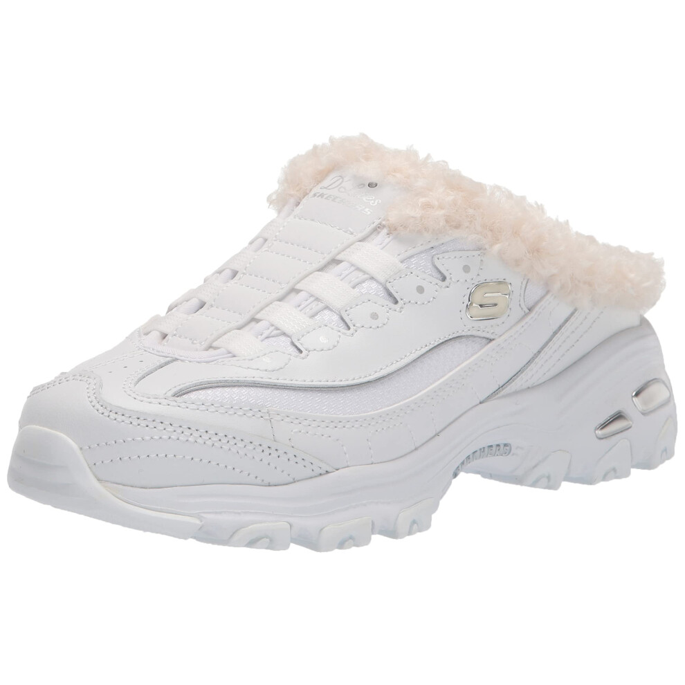 Skechers Women's D'Lites-Comfy Step Sneaker  WHT  9