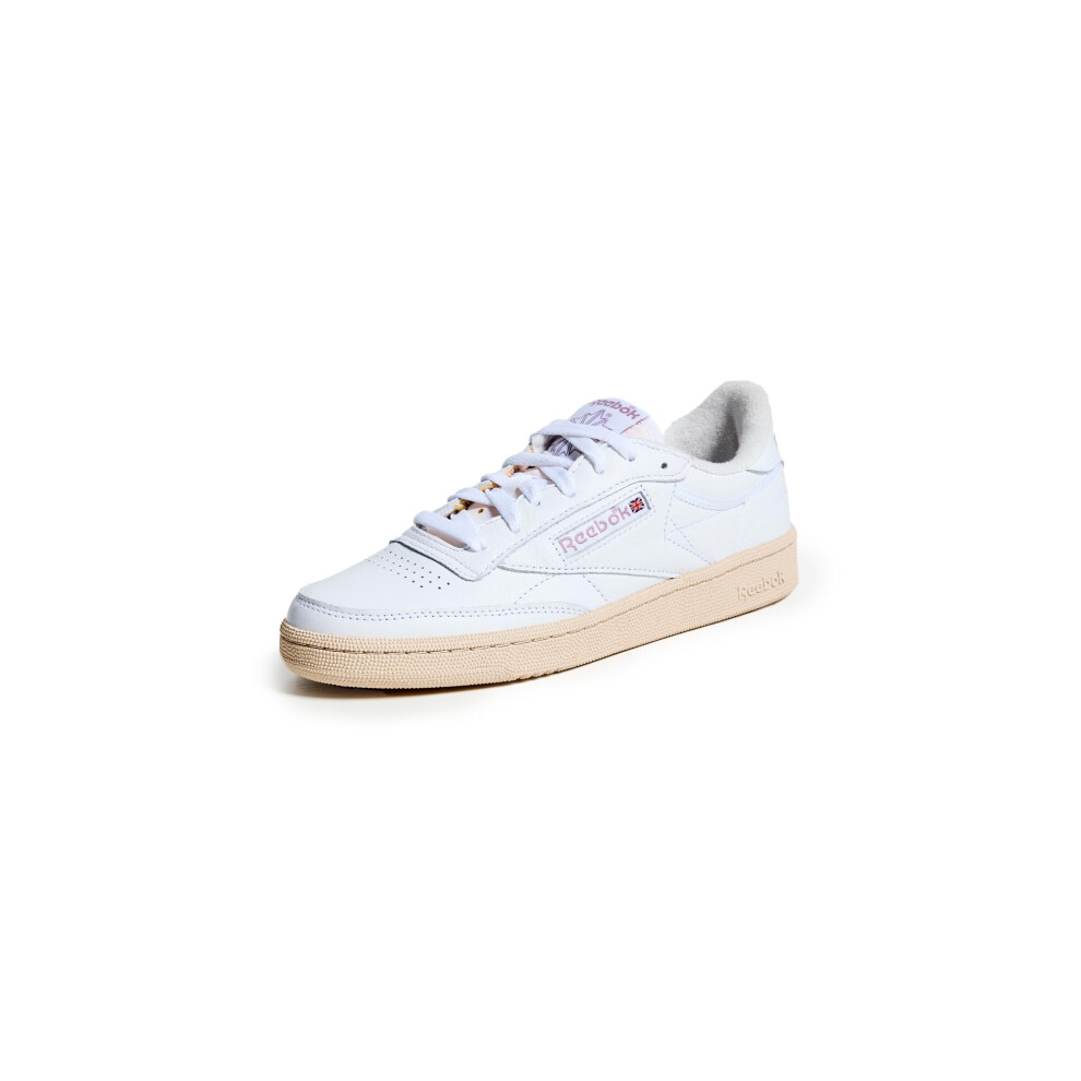 Reebok Women's Club C 85 Vintage Sneaker  White/Chalk/Infused Lilac  1