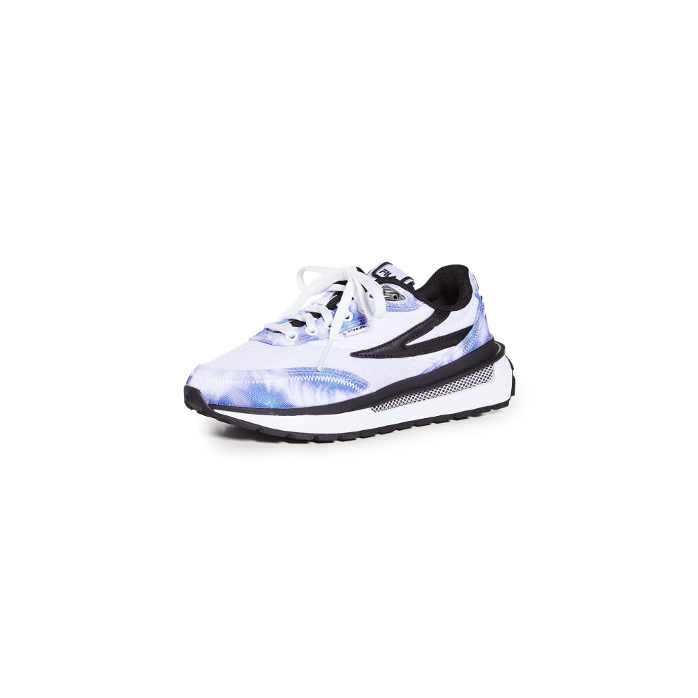 Fila Women's Renno Tie Dye Sneakers  White/Cobalt Blue/Storm Blue  9 M