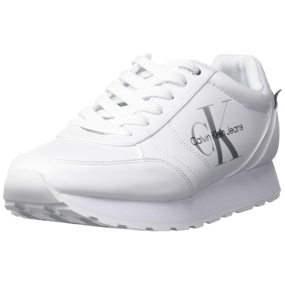 Calvin Klein Women's CAYLE Sneaker  WHITE 143  9.5