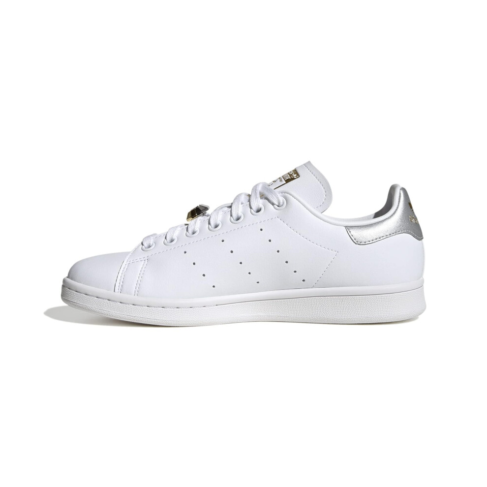 Adidas Women's Stan Smith Sneaker White/Silver Metallic/Gold Metallic