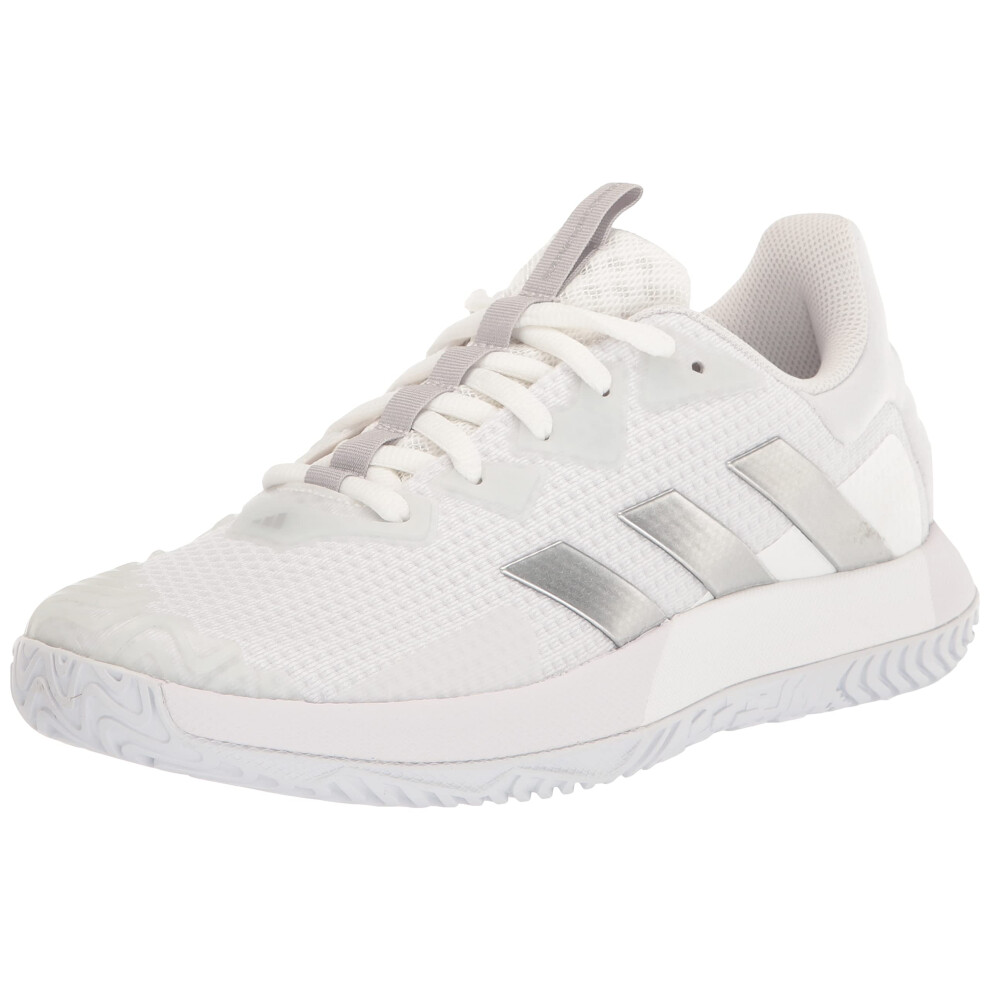 adidas Women's SoleMatch Control Sneaker  White/Silver Metallic/Grey O