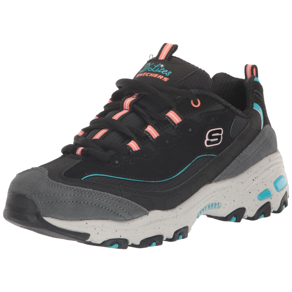 Skechers Women's D'Lites Sneaker  Black/Multi  9