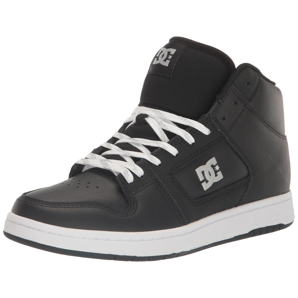 DC Women's Manteca 4 High Top Skate Shoe  Black/Silver  5