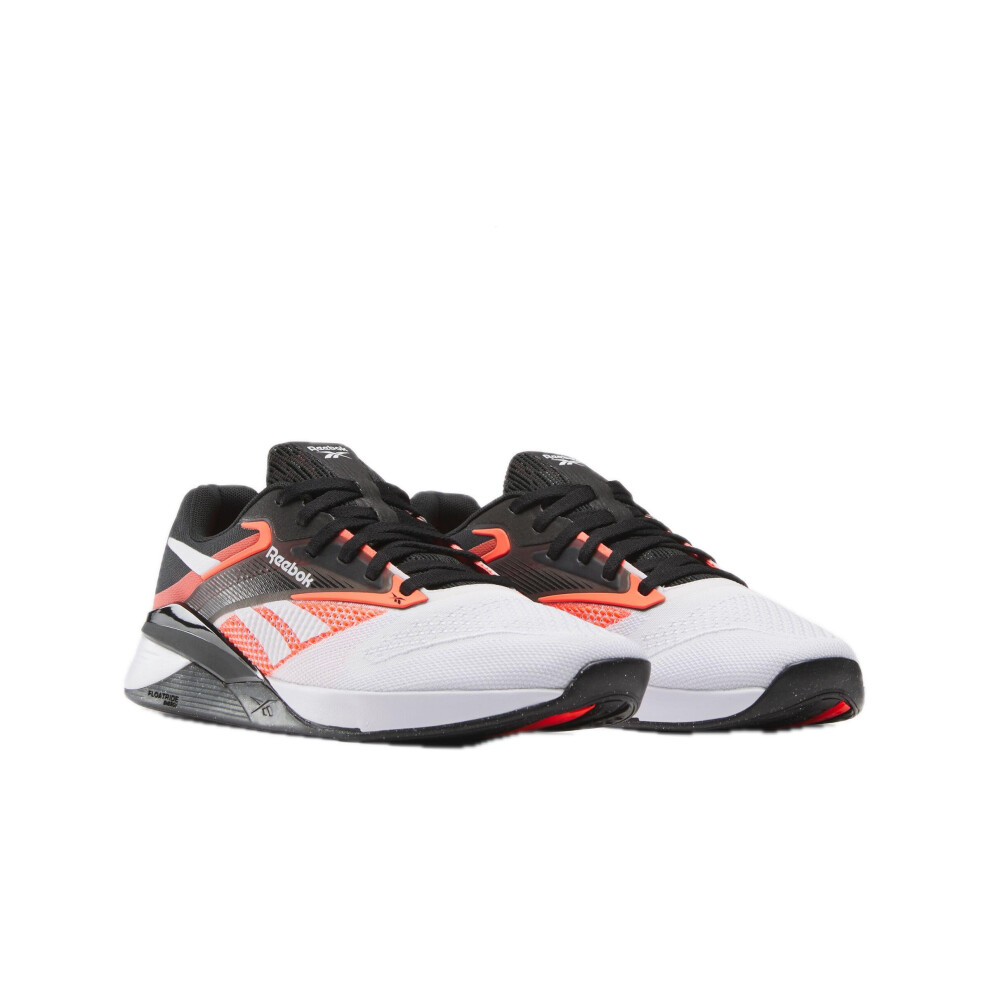 Reebok Unisex Nano X4 Sneaker  Black/Footwear White/Orange Flare  7 US