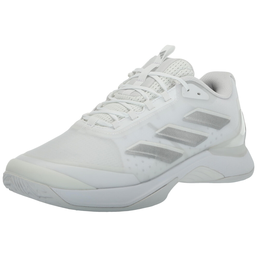 adidas Women's Avacourt 2 Tennis Sneaker  White/Silver Metallic/Grey