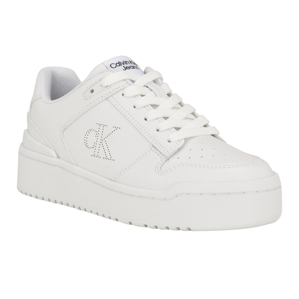 Calvin Klein Women's ASHIER Sneaker  White 140  6