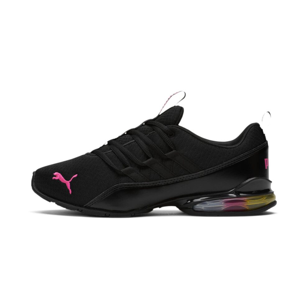 PUMA Women's RIAZE PROWL RAINBOW Sneaker  Puma Black-Luminous Pink  6