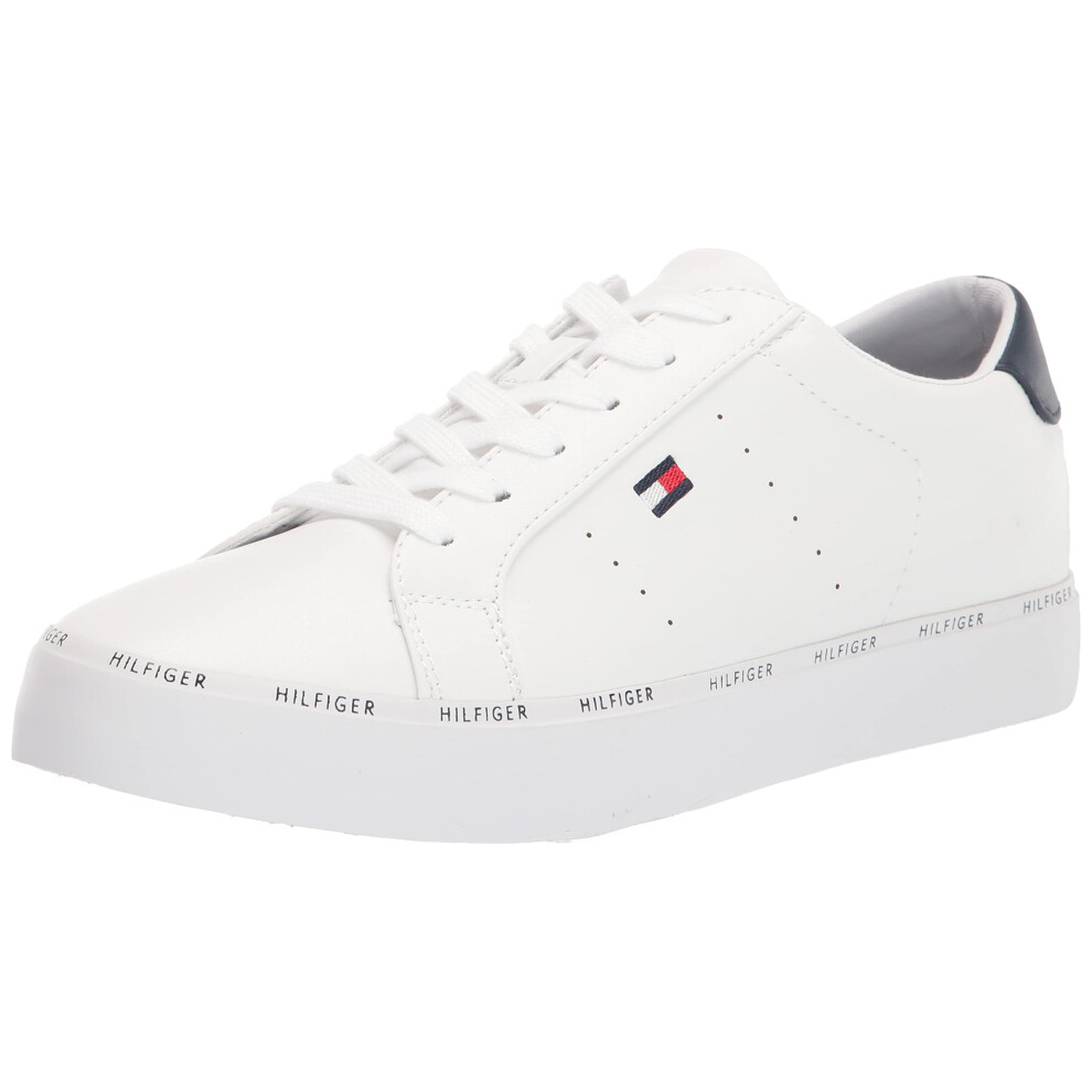 Tommy Hilfiger Women's Henissly Sneaker  White/Navy  6