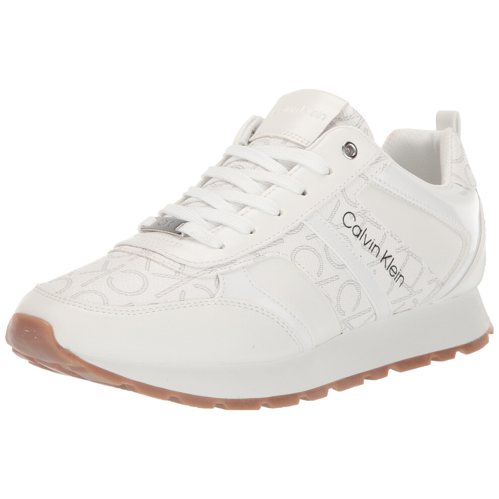 Calvin Klein Women's CARLLA Sneaker  White Multi 142  6.5