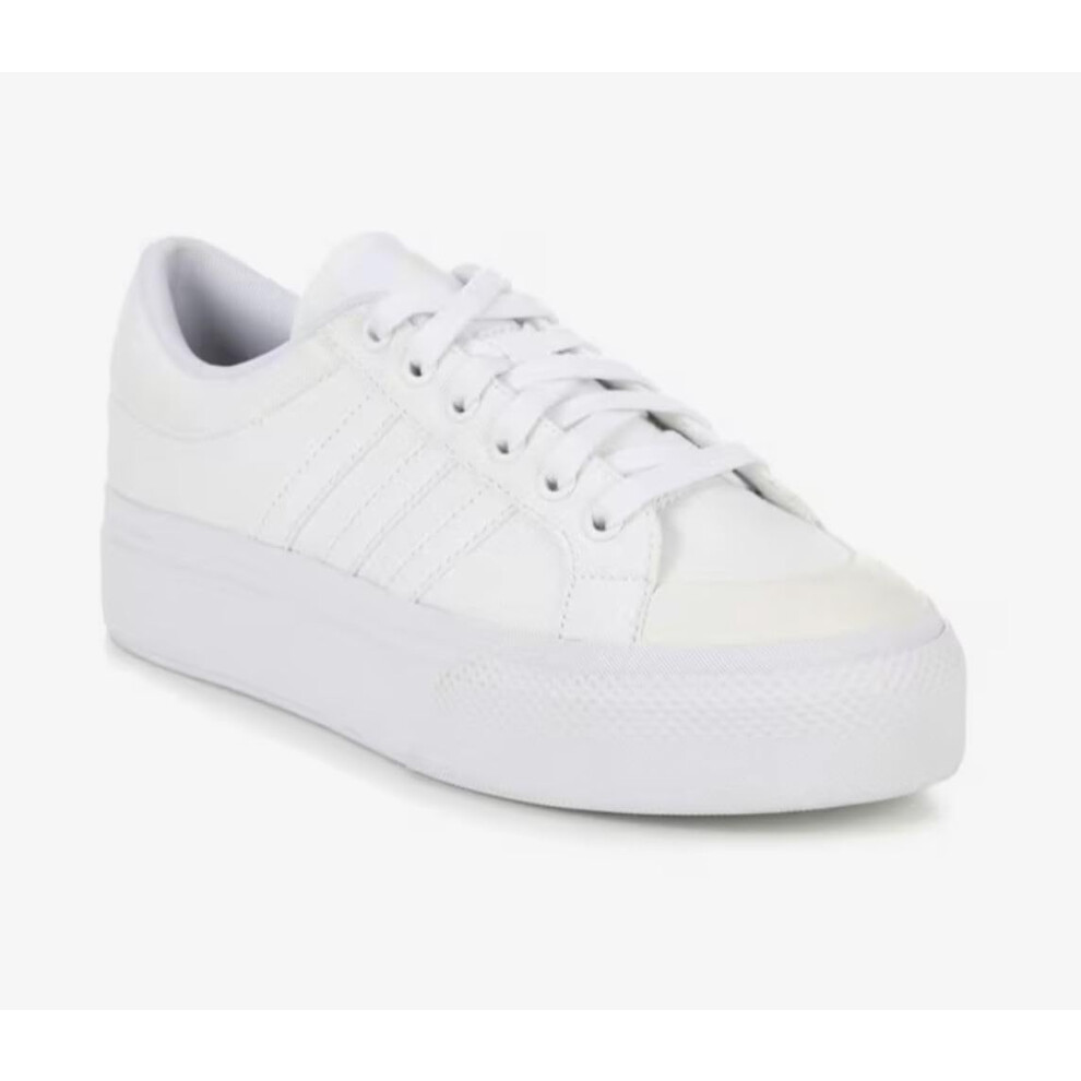 adidas Women's Bravada 2.0 Platform Shoe Sneaker  White/White/Chalk Wh