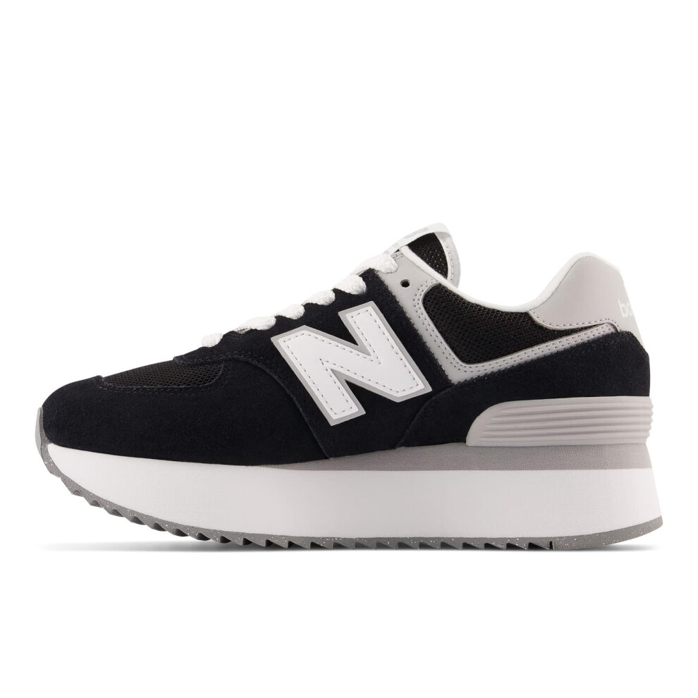 New Balance WL574+ Black/Rain Cloud 9 B (M)