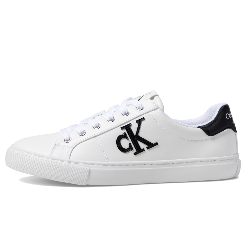 Calvin Klein Women's CALYSSE Sneaker  White/Black  9