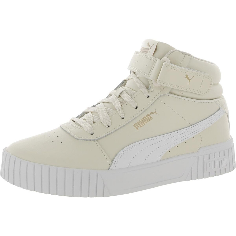 PUMA Women's CARINA 2.0 MID Sneaker  Alpine Snow-PUMA White-PUMA Gold