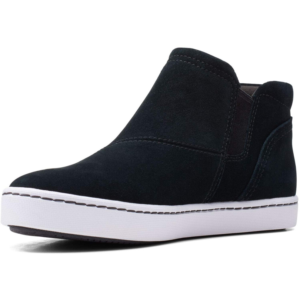 Clarks Women's Pawley Adwin Sneaker  Black Suede  8.5