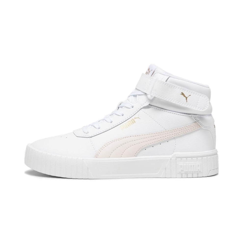 PUMA Women's Carina 2.0 MID Sneaker  White-Frosty Pink Gold  9.5