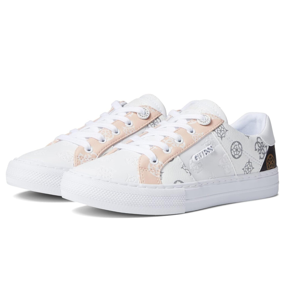 Guess Women's Loven3 Sneaker  White/Pink 680  7