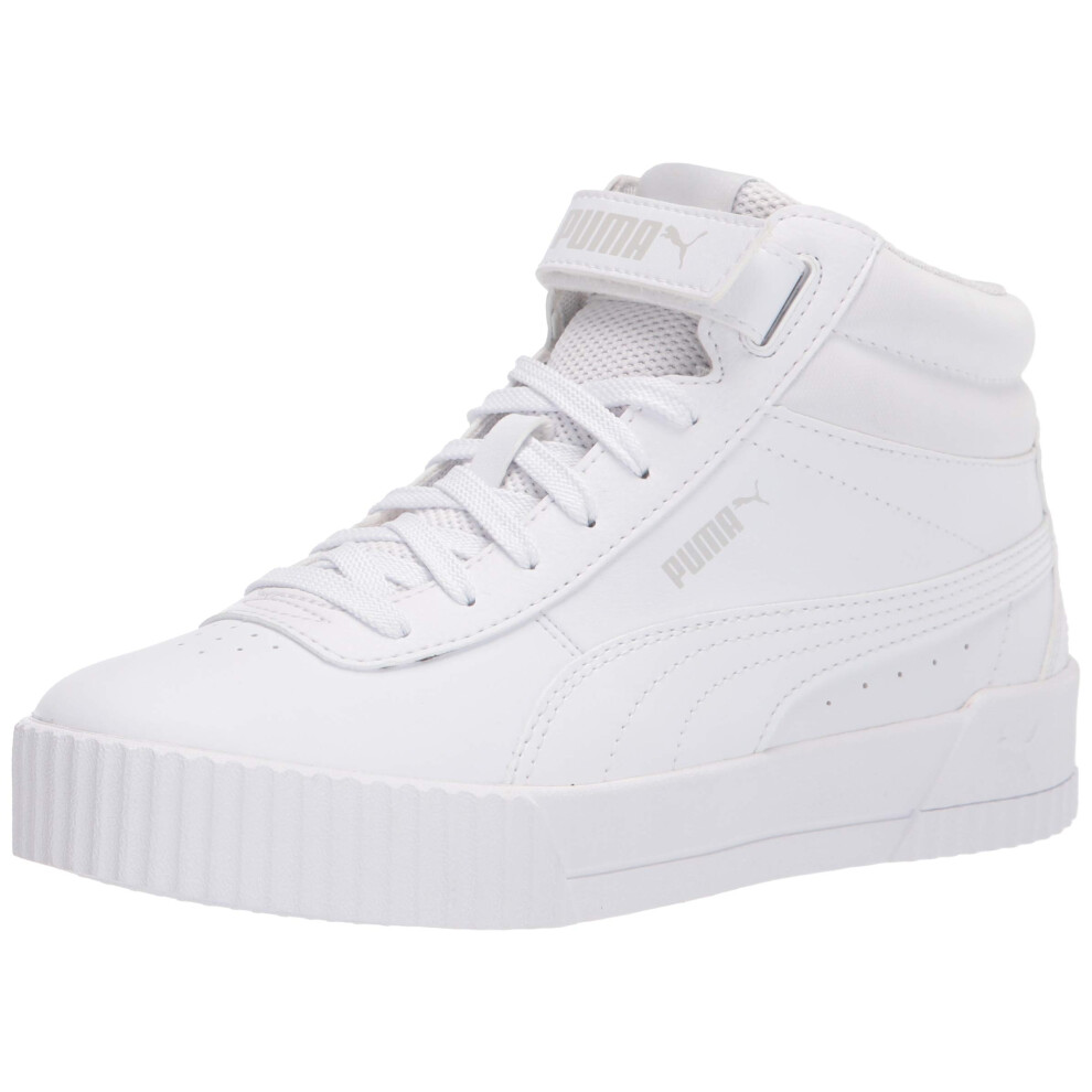 PUMA Women's CARINA MID Sneaker  Puma White-Puma White  11