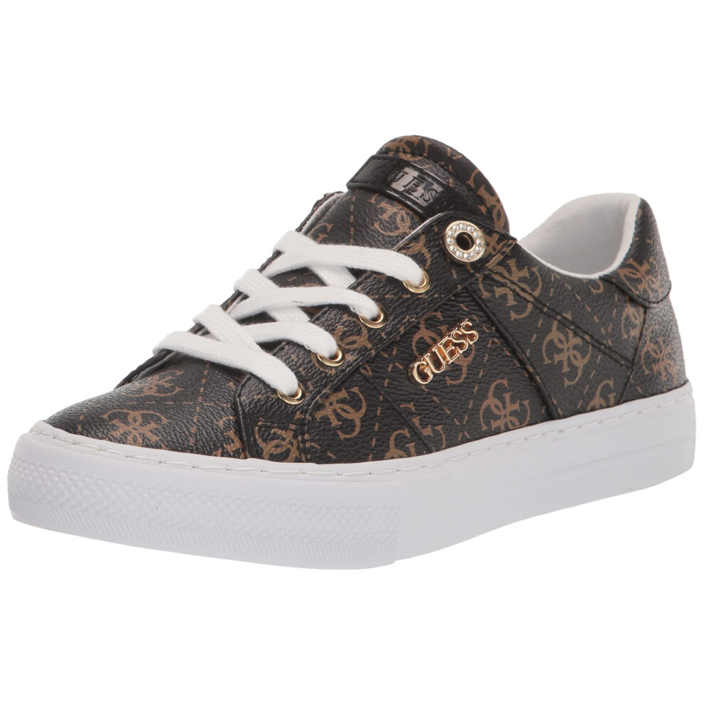 Guess Women's Loven3 Sneaker  Brown Multi 908  7