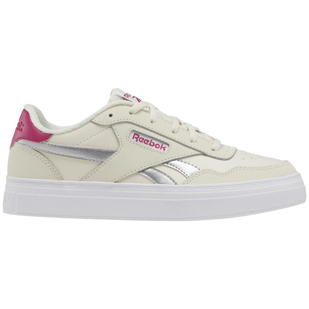 Reebok Women's Court Advance Bold Sneaker  Chalk/Seprpi/Silver Metalli