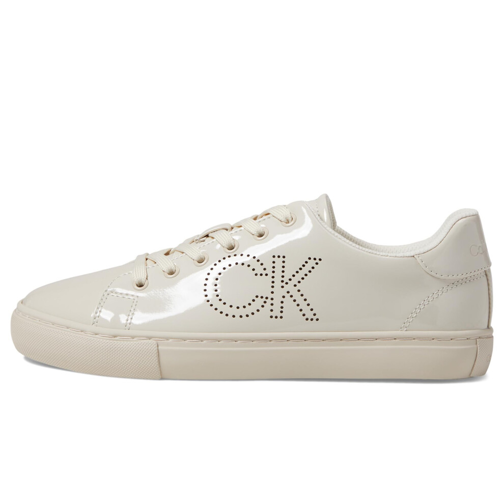 Calvin Klein Women's Cizzo Sneaker  Light Natural Patent  7.5