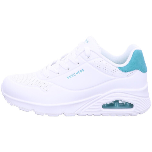 Skechers Skechers Dames UNO-POP Back Sneaker Wit/Munt 8 1