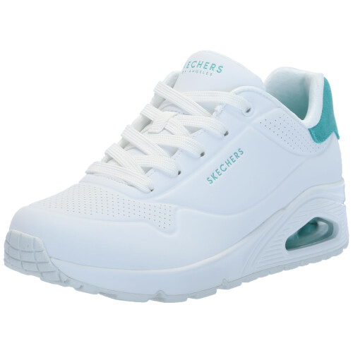 Skechers Skechers Dames UNO-POP Back Sneaker Wit/Munt 8