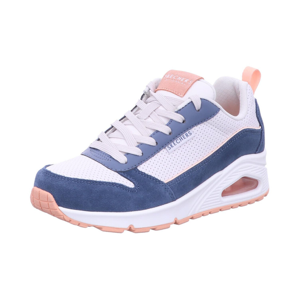 Skechers Women's UNO-Two Much Fun Sneaker  Blue/White  9