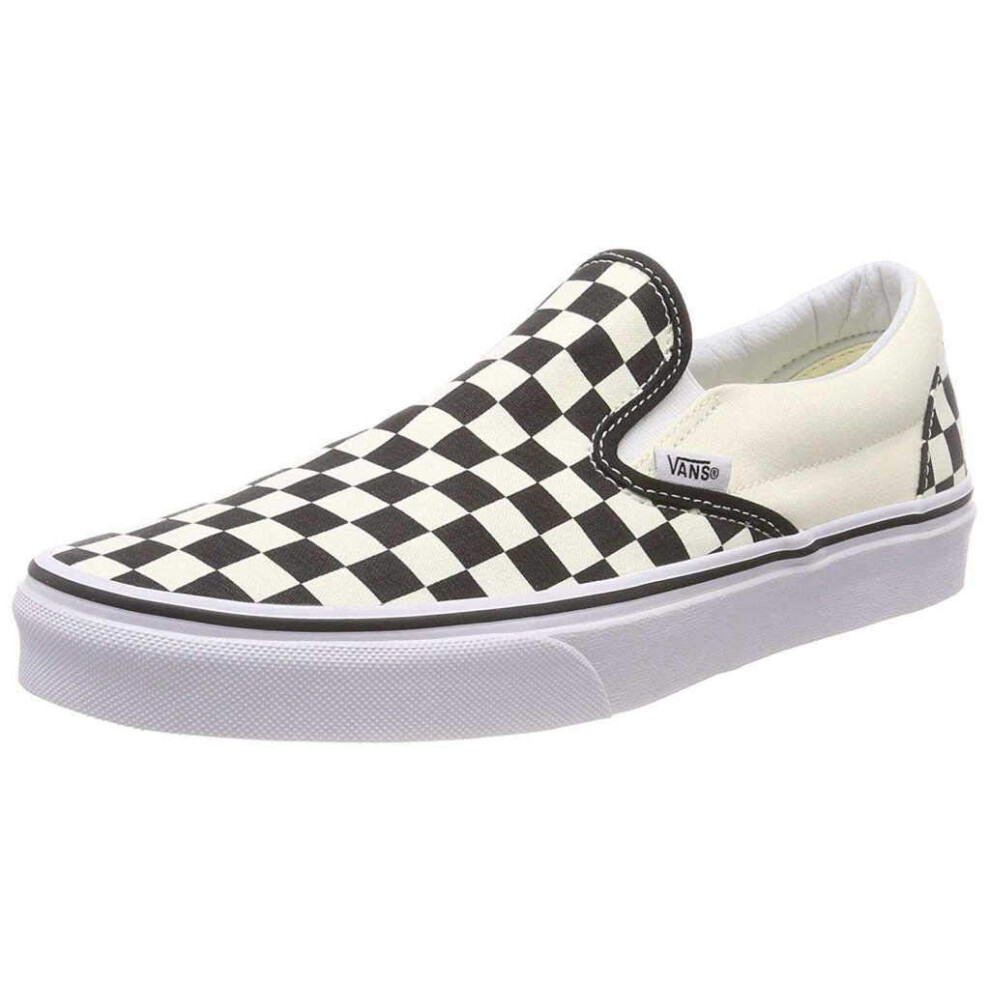 Vans Unisex Adults' Classic Slip On  Black And White Checker/White  9.