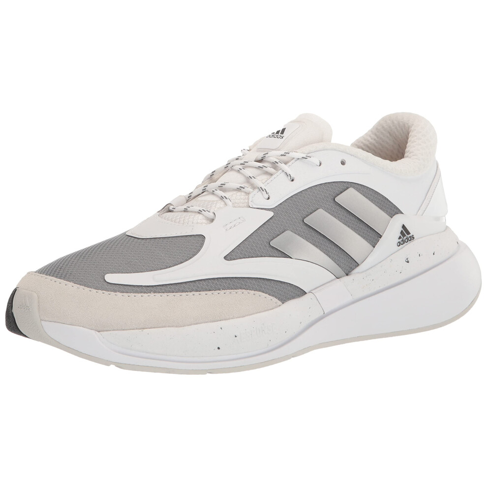 adidas Women's Brevard Sneaker  White/Silver Metallic/Black  7