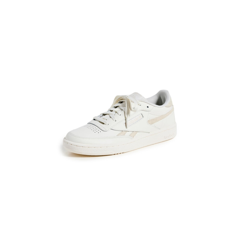 Reebok Women's Club C Revenge Sneaker  Chalk/Alabaster/Gold Metallic