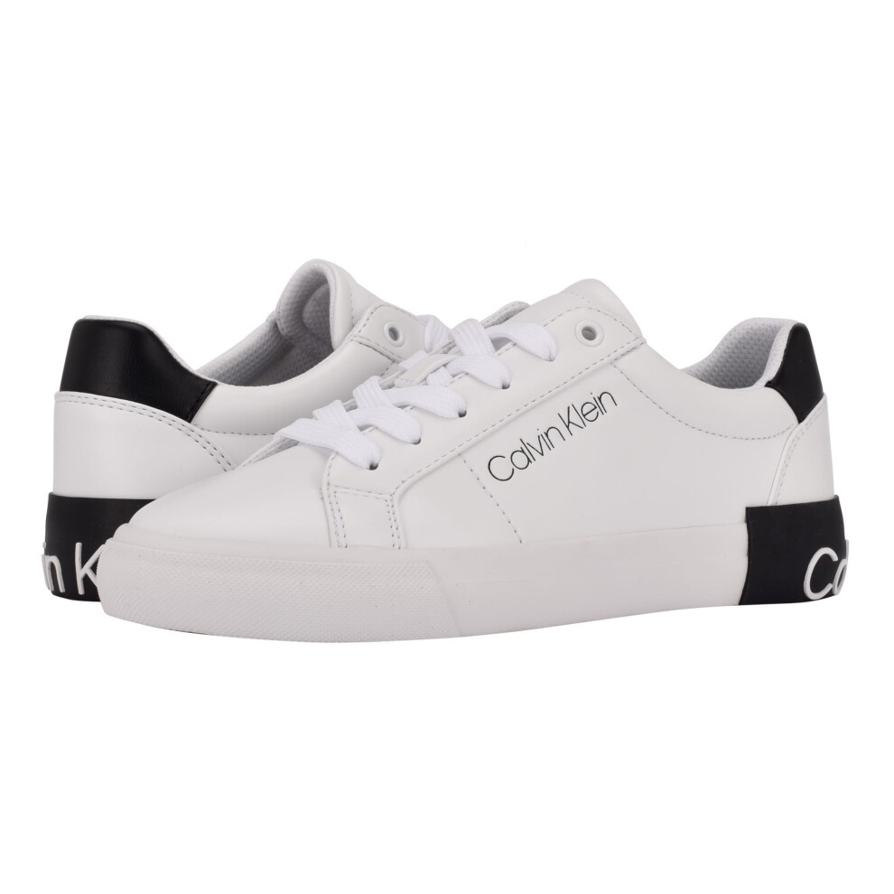 Calvin Klein Women's Cathee Sneaker  White/Navy 141  9