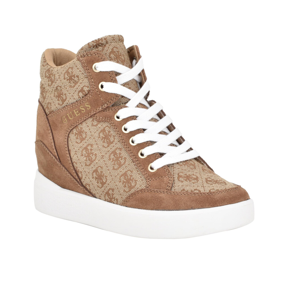 GUESS Women's BLAIRIN Sneaker  Beige/Brown 110  5