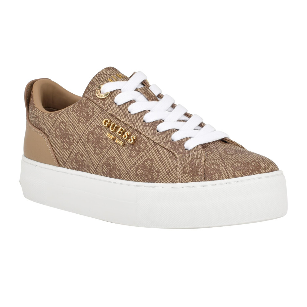 Guess Women's GENZA Sneaker  Latte Multi 110  8