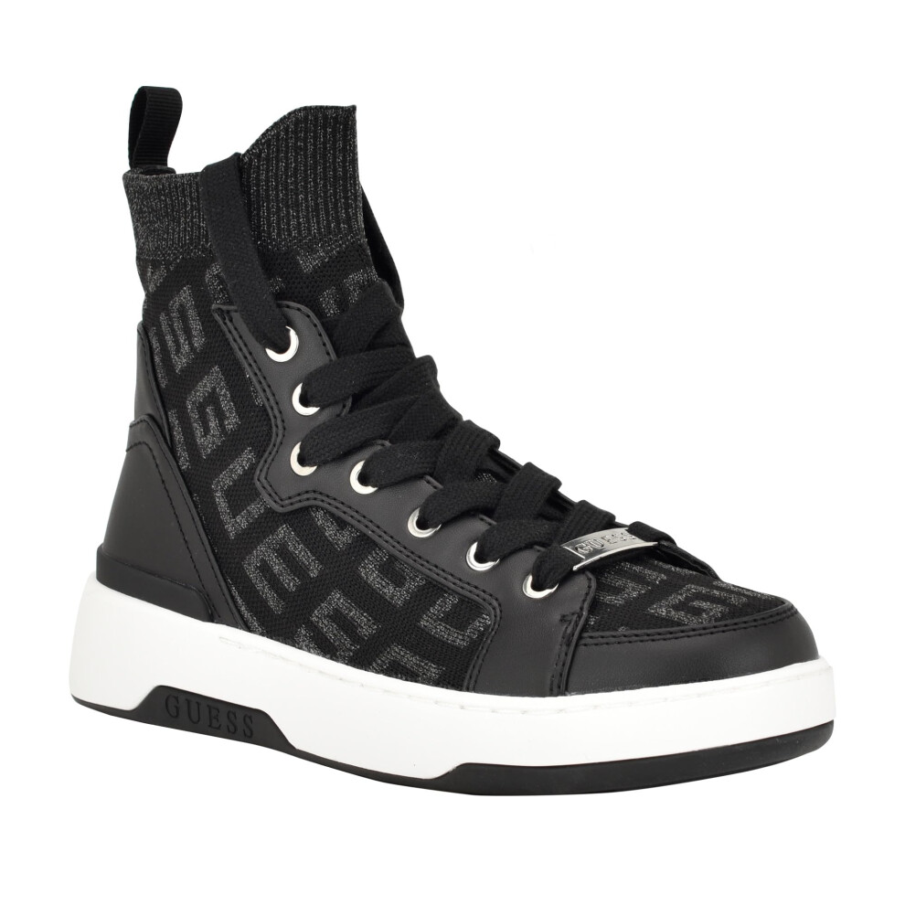 Guess Women's MANNEN Sneaker  Black 001  8.5