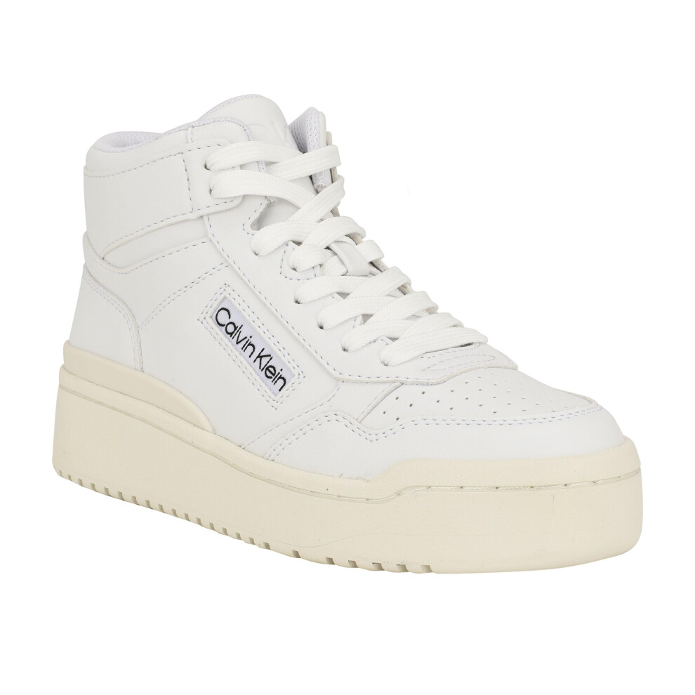 Calvin Klein Women's AREZI Sneaker  White 140  6.5